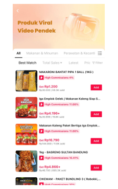 Pilih produk yang ingin dipromosikan