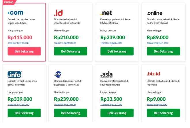 Harga Domain di Exabytes